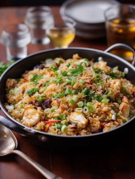 Thai-Style Crab Fried Rice Crab Fried Rice Recipe, Seafood Extravaganza, Crab Fried Rice, Thailand Recipes, Crab Fries, Lump Crab Meat, Cooking Jasmine Rice, Lump Crab, Asian Recipe