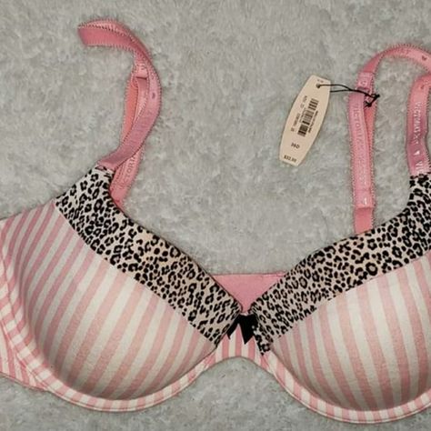 NWT Victoria's Secret Bra Victorias Secret Lingerie, Mcbling Fashion, Cute Bra, Leopard Print Bra, Bra Outfit, 2000s Clothing, Trashy Outfits, 2000s Outfit, Victoria Secret Pink Bras