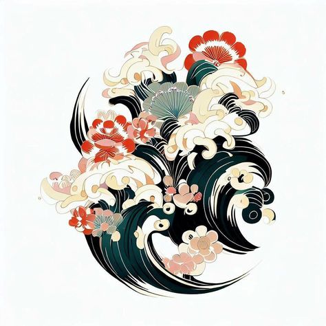 Stunning Japanese style background design with beautiful floral patterns and Ukiyo-e inspired illustrations. Perfect for your next creative project! #ukiyo #japanese #illustration #background . #Drawing_Foundations #Illustration_Japanese #Japanese_Vintage_Art #Pdf_Design Japanese Style Background, Illustration Japanese, Japanese Style Art, Pdf Design, Style Background, Japanese Illustration, Traditional Japanese Art, Japanese Tattoo Art, Turtle Art