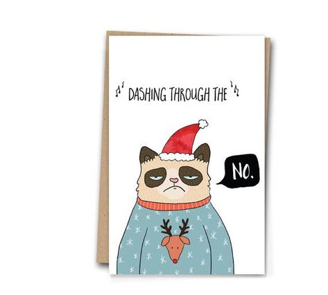 Funny Christmas Cards Diy, Rude Christmas Cards, Grumpy Cat Christmas, Christmas Greetings Quotes, Christmas Humor Ecards, Funny Greetings, Navidad Diy, Funny Christmas Gifts, Funny Christmas Cards