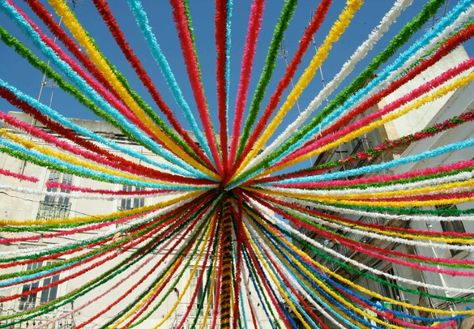 Maypole Wedding Flags, Holi Party, Carnival Decorations, Brazil Carnival, Forest Party, Portuguese Culture, Rio Carnival, Holiday Crafts For Kids, Festival Inspiration