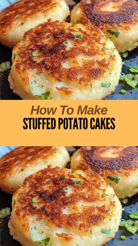 Ingredients: 4 large potatoes, peeled and grated 1 pound ground beef 1 cup shredded cheddar cheese... Stuffed Potato Cakes, Fried Potato Patties, Ricotta Stuffed Chicken, Stuffed Potato, Beef Wraps, Potato Patties, Grated Potato, Shredded Cheddar Cheese, Potato Cakes