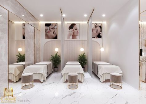 Massage Room Design, Spa Massage Room, Home Spa Room, Esthetician Room Decor, Esthetics Room, Spa Room Decor, Spa Interior Design, Retail Store Interior Design, Salon Suites Decor