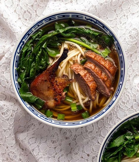 Thai Duck Noodle Soup, Duck Noodle Soup, Chinese Duck, Pickled Mustard Greens, Duck Soup, Asian Recipe, Stock Recipes, Duck Confit, Jerky Recipes