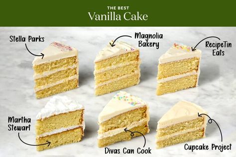 We Tried 6 Famous Homemade Vanilla Cakes, and the Winner Will Have Everyone Demanding Another Slice — Kitchn Vanilla Birthday Cake Recipe, Best Vanilla Cake Recipe, Homemade Vanilla Cake, Easy Buttercream Frosting, Divas Can Cook, Vanilla Birthday Cake, White Cakes, Recipetin Eats, Vanilla Cake Recipe