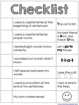 Try-It Sheet and Basic Writing Checklist for Young Writers - 1+1+1=1 Proofreading Checklist, Writing Interventions, Writing A Bio, Second Grade Writing, Sounding Out Words, Writing Checklist, Math Quotes, 2nd Grade Writing, Dot Worksheets