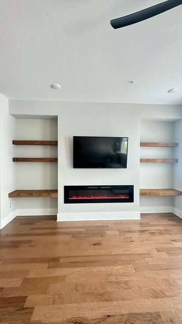 Bump Out Fireplace Wall, Fireplace Bump Out, Fireplace Bump Out Wall, Bump Out, Large Tv, Trim Work, Bump, Fireplace Makeover, Fireplace Wall