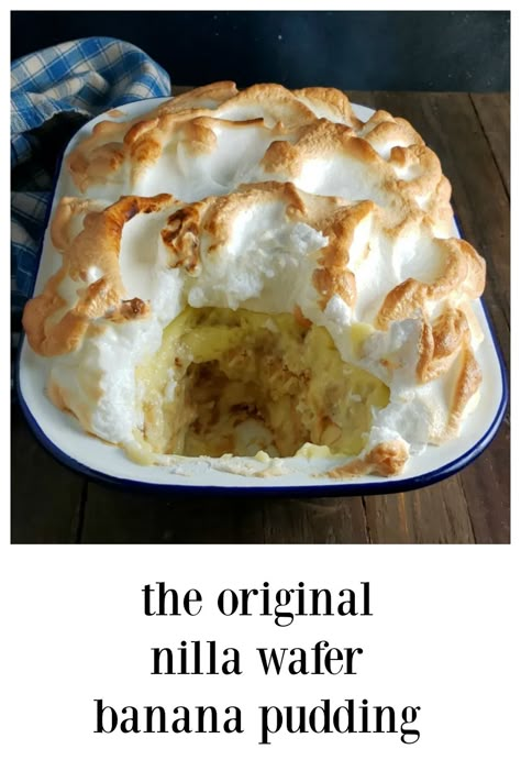 Oven Baked Banana Pudding, Hot Banana Pudding Recipe, Original Banana Pudding Recipe, Vanilla Wafer Banana Pudding, Nilla Wafer Banana Pudding, Old Fashioned Banana Pudding, Fruit Desert, Banana Pudding Desserts, No Bake Banana Pudding