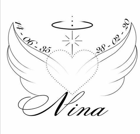 Mom Angel Wings Tattoo, Memorial Tattoos Mom, Baby Memorial Tattoos, Rip Tattoos For Mom, Memorial Tattoo Ideas, Memorial Tattoo Quotes, Grandma Tattoos, Dragon Tattoo Ideas, Small Shoulder Tattoos