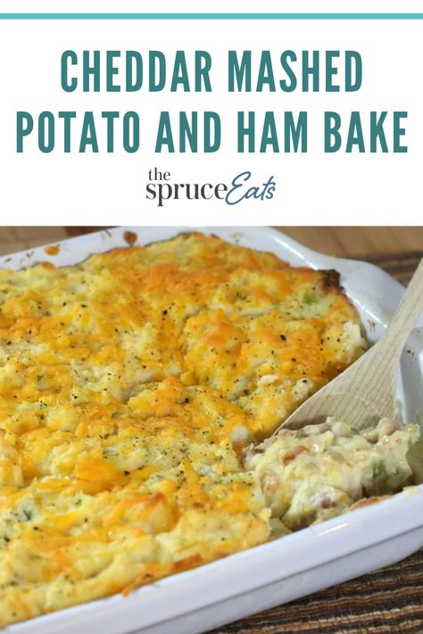 Cheesy Mashed Potatoes And Ham Bake, Ham Mashed Potato Casserole, Recipes Using Cubed Ham, Ham And Mashed Potatoes Leftover, Ham And Mashed Potato Casserole, Leftover Ham And Potato Recipes, Leftover Ham And Mashed Potato Recipes, Leftover Ham Recipes Dinners Main Dishes, Ham And Mashed Potatoes