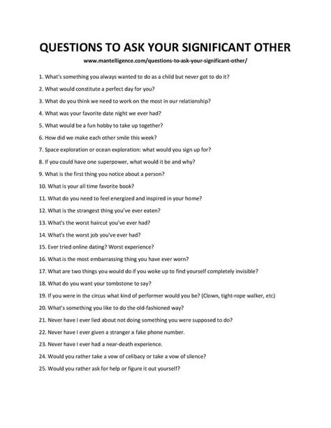 downloadable and printable list of QUESTIONS TO ASK YOUR SIGNIFICANT OTHER List Of Questions To Ask, Ready For A Relationship, Boyfriend Questions, Deep Conversation Topics, Conversation Starter Questions, Relationship Journal, Questions To Get To Know Someone, Cute Questions, Intimate Questions