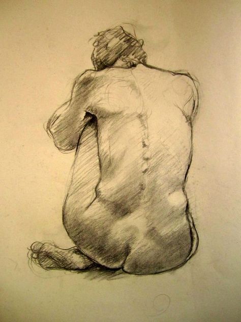 Life Drawing Charcoal on Paper by P Downing: Body Figure Drawing, Pencil Figure Drawing, Life Drawing Charcoal, Drawing Charcoal, Human Figure Drawing, White Drawing, Figure Sketching, Toned Paper, Art Life