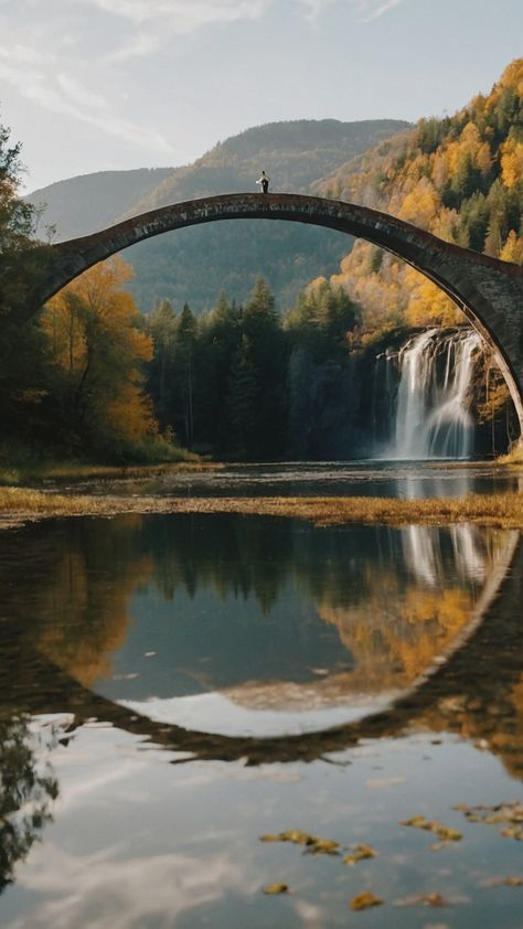 Discover the most beautiful bridges around the world through stunning photography capturing the essence of nature architecture and design Let yourself be transported through picturesque scenes intricate details and breathtaking views Perfect for admirers of photography architecture enthusiasts and those who appreciate the beauty of both the small and large-scale aesthetic details in our world From photography to drawing wallpaper to painting let these bridge images set the pe Autumn Bridge Photography, Perspective In Photography, Scale Aesthetic, Bridge Images, Bridge Aesthetic, Sunset Bridge, Autumn Bridge, Water Bridge, Bridge Drawing