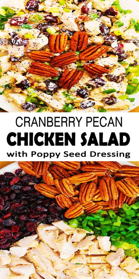 Poppy Seed Dressing Recipe, Cranberry Pecan Chicken Salad, Salad With Poppy Seed Dressing, Gluten Free Holiday Recipes, Pecan Chicken Salads, Leftover Thanksgiving, Pecan Chicken, Gluten Free Holiday, Thanksgiving Turkey Leftovers