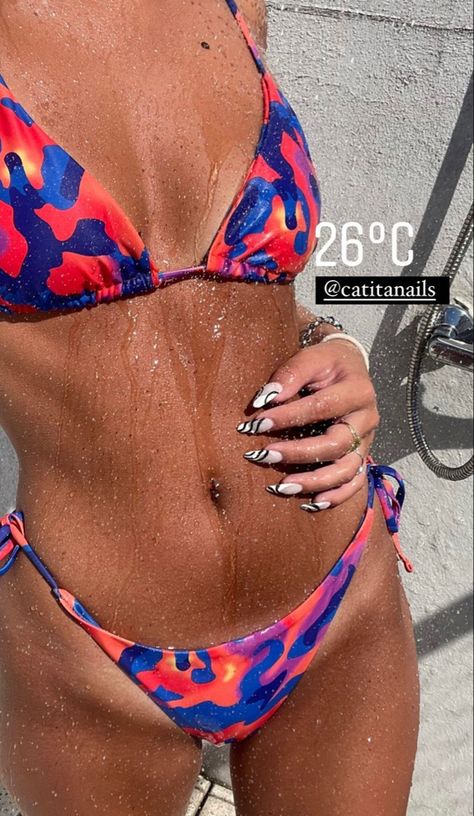 nails, nails ideas, summer, bikini, black and white nails, bronceado, calor, verano, sun Summer Feeling Aesthetic, Nails Ideas Summer, Aesthetic Bikinis, Black And White Nails, Modern Swimsuit, Swimsuit Inspo, Summer Goals, Cute Bathing Suits, Summer Swim