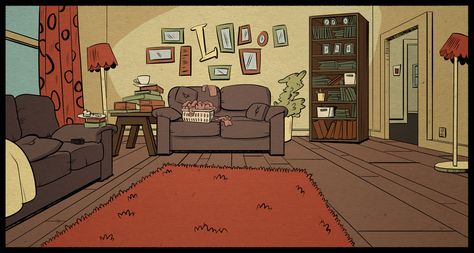 Interior House Illustration, Room Animation Background, Loud House Background Design, Living Room Illustration Cartoon, Living Room Drawing Illustration, Cartoon Room Background, Room Cartoon Background, Cartoon House Interior, Cartoon Room