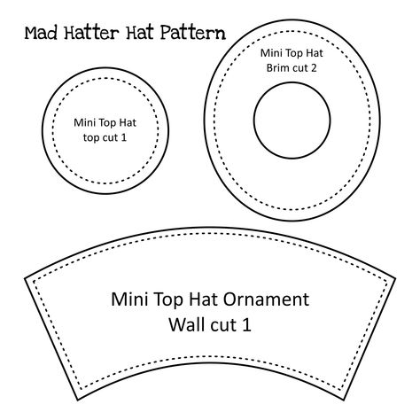 8 Best Christmas Felt Ornament Patterns Printable - printablee.com Top Hat Pattern Free, Paper Top Hat Template, Gnome Top Hat Pattern, Mad Hatter Hat Template Free Printable, Diy Top Hat Pattern, Snowman Hat Pattern Template, Free Felt Animal Patterns Templates, Diy Top Hat Easy, Doll Sewing Patterns Free Templates