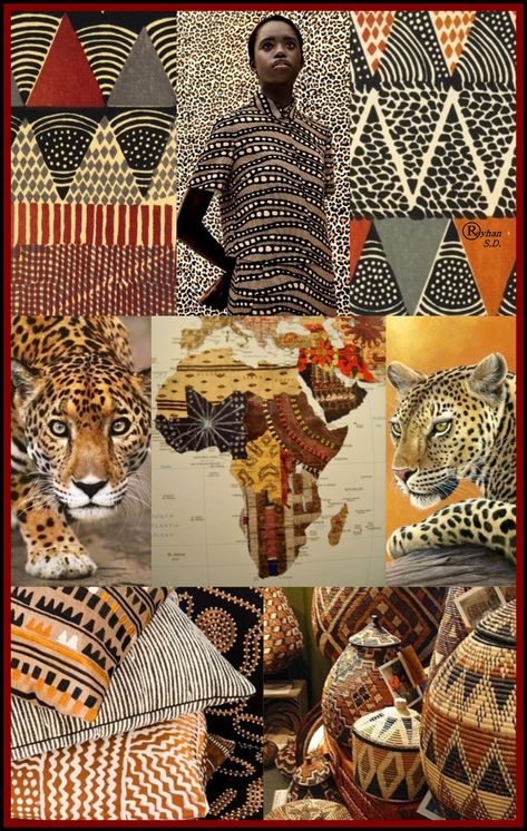 African Art Collage, Africa Textiles, Africa Moodboard, African Collage, African Colour Palette, African Mood Board, African Vibes, Modern African Decor, Mood Board Fashion Inspiration