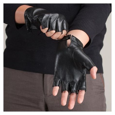 Black leather gloves ❤ liked on Polyvore featuring accessories, gloves, fingerless leather gloves, motorcycle mittens, fingerless mitten gloves, fingerless motorcycle gloves and fingerless mittens Fingerless Gloves Aesthetic, Gloves Aesthetic, Fingerless Leather Gloves, Leather Fingerless Gloves, Leather Motorcycle Gloves, Sheepskin Gloves, Leather Driving Gloves, Uncanny X-men, Black Leather Gloves