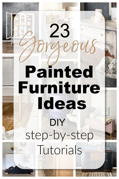 23 Gorgeous Painted Furniture Ideas (Before and After) Chalk Paint Ideas For Furniture, Painted Furniture Before And After, Painted Dressers Before And After, Painted Dresser Color Ideas, Dresser Paint Ideas, Unique Furniture Painting, White Chalk Paint Furniture, Diy Painted Furniture, Diy Furniture Painting