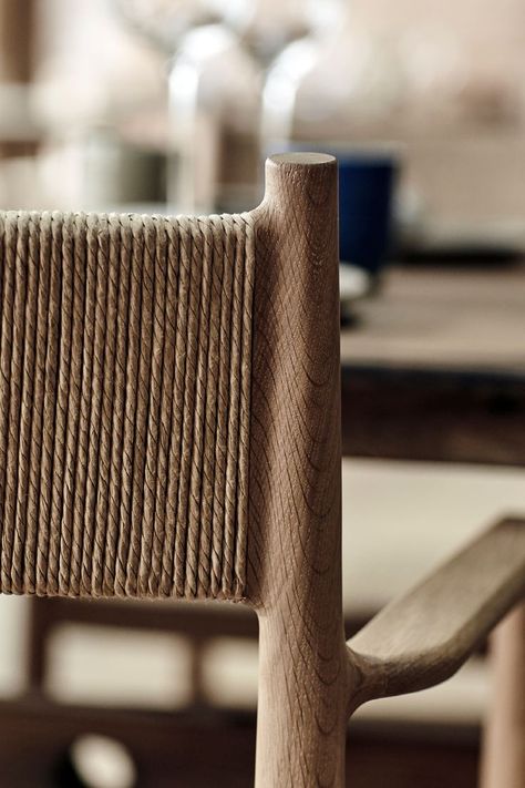 Noma Restaurant, David Thulstrup, Woven Furniture Design, Wood Cafe, Furniture Craft, Danish Cord, Danish Chair, Antique Trunk, Woven Chair