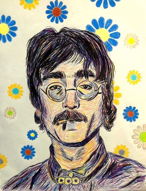 Beatles Style, Emily Room, Beatles Drawing, Beatles Fan Art, Oasis Album, Beatles Pictures, Beatles Art, Arte Punk, Watercolor Pencil