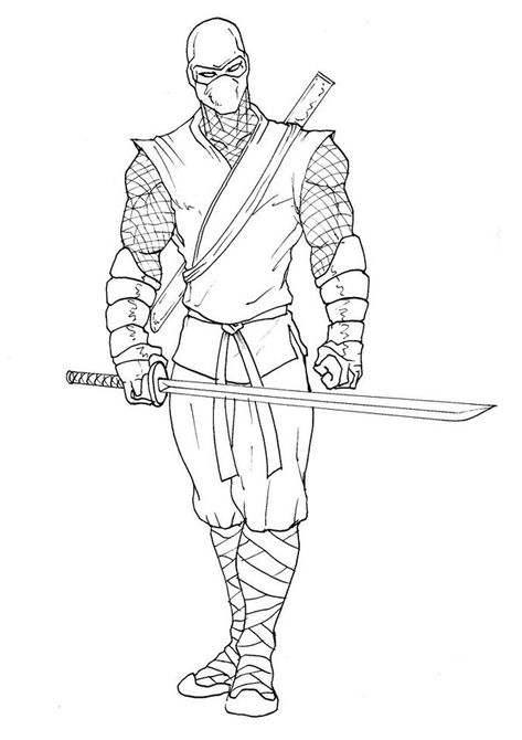 Ninja Coloring Pages, Ninja Tattoo, Samurai Drawing, Warrior Drawing, Arte Ninja, Ninja Art, Dragon Ball Painting, Anime Ninja, Ninja Turtles Art