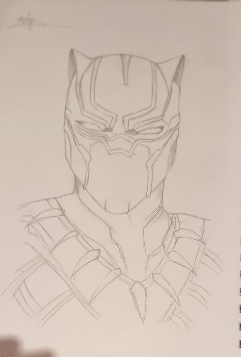 Avengers Sketches Easy, Black Panther Dibujo, Marvel Sketches Pencil, Marvel Sketches Easy, Drawing Ideas Marvel, Black Panther Sketch, Black Panther Drawing, Loki Drawing, Marvel Art Drawings