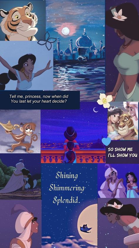 Aladdin And Jasmine Aesthetic Wallpaper, Jasmine Astethic Disney, Princess Jasmine Wallpaper Iphone, Disney Aesthetic Wallpaper Collage, Jasmine Wallpaper Iphone, Aladdin Lockscreen, Aladin And Jasmine Wallpaper, Disney Wallpaper Jasmine, Disney Jasmine Wallpaper