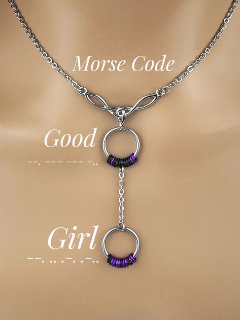 Morse Code Necklace, Day Collar, Rope Knots, Necklace Collar, Morse Code, Rope Design, Good Girl, Beads And Wire, Collar Necklace