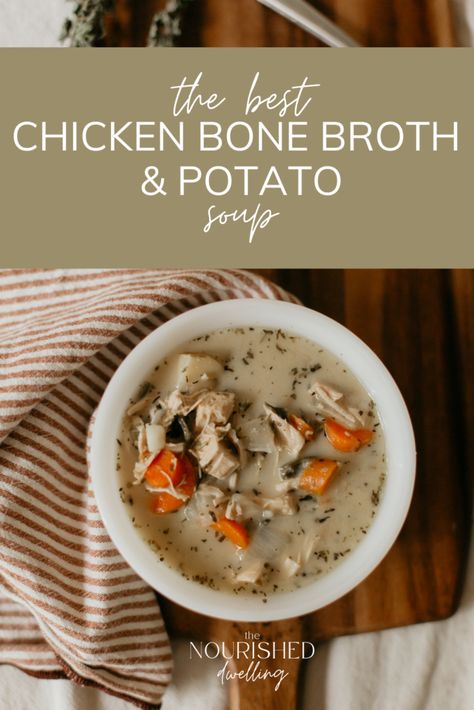 Soup For Sick, Bone Broth Soup Recipes, Dairy Free Soup Recipe, Chicken Bone Broth Recipe, Easy Soups To Make, Chicken Soup Crockpot, Root Vegetable Soup, Bone Broth Soup, Broth Soup