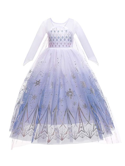 Free Returns ✓ Free Shipping On Orders $49+ ✓. Toddler Girls Rhinestone Argyle Pattern Snowflake Mesh Overlay Gown Dress- Toddler Girl Partywear at SHEIN. Disney Princess Halloween Costumes, Disney Princess Halloween, Elsa Birthday Party, Princess Elsa Dress, Frozen Elsa Dress, Prom Costume, Baby Costumes Girl, Princess Halloween Costume, Elsa Costume