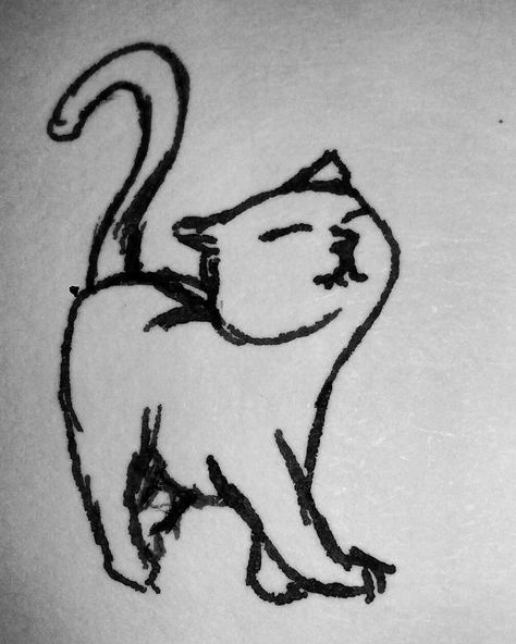 #easy #cat #draw #ink Curled Up Cat, Cat Draw, Cat 2, Cat Drawing, Flower Tattoos, Face Drawing, To Draw, Tattoo Ideas, Art Inspiration