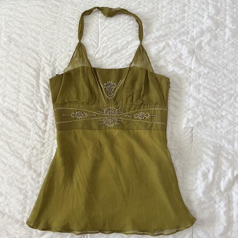 🍀Gorgeous y2k green beaded top🍀
- brand: Laundry by... - Depop Depop Search Terms, Y2k Halter Top, Green Halter Top, Wise Women, Beaded Top, Halter Top, Diy Fashion, Top Brands, Pretty Outfits