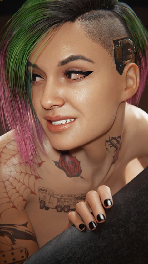 Cyberpunk Girl Art, Cyberpunk Women, Cyberpunk Games, Fast And Furious Actors, Zbrush Character, Cyberpunk Female, Semi Realism, Tattoed Women, Cyberpunk Anime