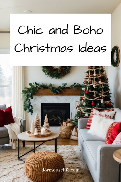 Get into the holiday spirit with a boho twist this Christmas! Embrace the warmth and charm of a boho Christmas with our stunning collection of unique decor pieces. Add a touch of whimsy to your space with a boho-inspired Christmas wreath that will bring joy and cheer to your home. Deck the halls in style and create a cozy atmosphere that celebrates the magic of the season. Explore our festive selection of boho Christmas decor and let your creativity shine this holiday season! Modern Boho Christmas Tree, Christmas Decor Bohemian, Eclectic Christmas Tree, Eclectic Christmas Trees, Bohemian Christmas Decor, Boho Wreaths, Eclectic Christmas, Cozy Winter Vibes, Home Deck