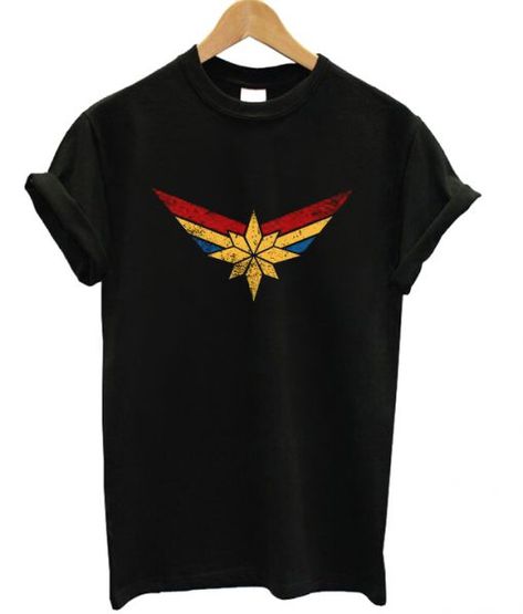 Captain Marvel Logo Tshirt AA Captain Marvel Logo, Captain Marvel Costume, Marvel Gif, Marvel Birthday Party, Marvel Party, Marvel Cartoons, Harry Potter Tshirt, Marvel Logo, Marvel Drawings