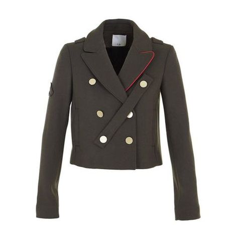 Military jacket Cropped Peacoat, Military Trends, Military Style Coats, Outerwear Trends, Autumn Trends, Coat Trends, Military Coat, Peacoat Jacket, Stylish Coat