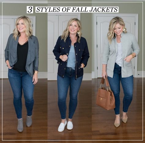 3 Versatile Fall Jackets You Need in Your Closet – The Small Things Blog Womens Fall Jackets, Cute Fall Jackets, The Small Things Blog, Small Things Blog, Autumn Jacket Women, Simple Wardrobe, Drape Jacket, The Small Things, Throw Over