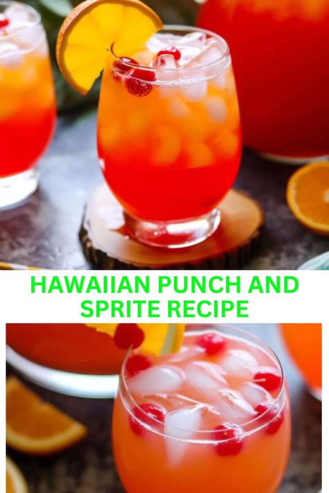 Sprite Recipe, Madagascar Vanilla Beans, Hawaiian Punch, Pineapple Slices, Vanilla Bean Ice Cream, Drinks Alcohol, Fruit Puree, Tropical Drink, Punch Recipes