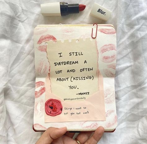 Painting Ideas For Heartbreak, Love Pages Art Journals, Journal Ideas For Boyfriend, Bf Scrapbook Ideas, Journaling Videos, Poetry And Art, Words Art, Anniversary Scrapbook, Journal Inspiration Writing