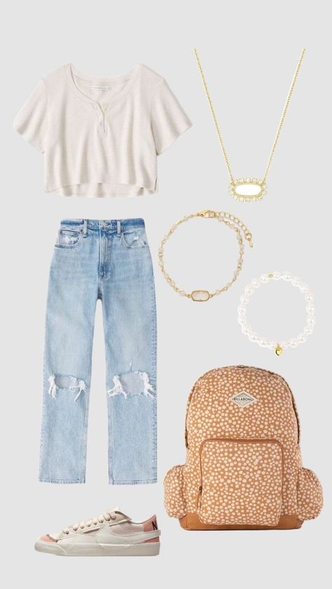 back to school outfits #Fitinspo #Backtoschool #Backtoschooloutfit #Outfitinspo #Ihateschool #backtoschooloutfitshighschool Cute Middle School Outfits, Middle School Outfits, Simple Outfits For School, Casual Preppy Outfits, Trendy Outfits For Teens, Casual School Outfits, Cute Outfits For School, Cute Preppy Outfits, Preppy Outfit