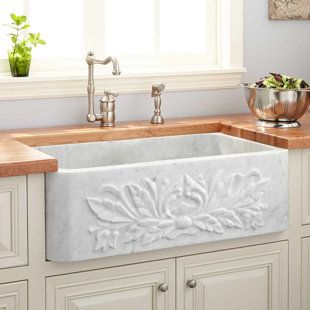 Stone Farmhouse Sink, Carved Sink, White Farmhouse Sink, Sinks Kitchen, Kitchen Basin, Fireclay Farmhouse Sink, Kitchen Sink Design, Marble Sinks, Casa Vintage