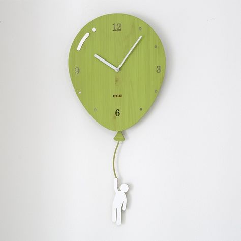 Creative Wall Clock Design, Wall Clock Design Modern, Wood Clock Design, Beautiful Walls, Kids Wall Clock, Floating Balloons, Handmade Wall Clocks, Guess Women, Wall Watch