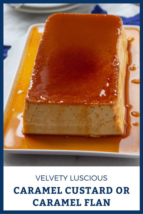 Jelly Recipes Desserts, Caramel Custard Recipe, Flan Recipe Easy, French Yogurt Cake, Pakistani Desserts, Caramel Custard, Caramel Flan, Caramel Pudding, Custard Pudding