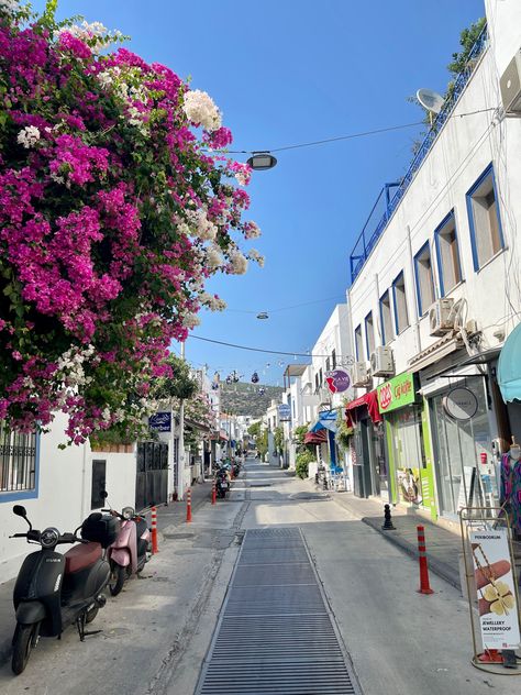 Bodrum Aesthetic, Flowers Architecture, Turkey Bodrum, Manifesting 2024, Bosphorus Bridge, Dream Cafe, Dream Country, Bodrum Turkey, Senior Trip