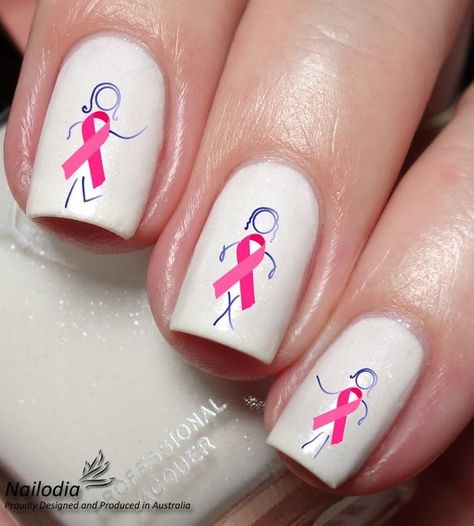 Pink Ribbon Nails, Type Of Nails, Nail Art Sticker, Pink Nail Designs, Popular Nails, Hard Gel, Soak Off Gel, Types Of Nails, Nail Art Stickers