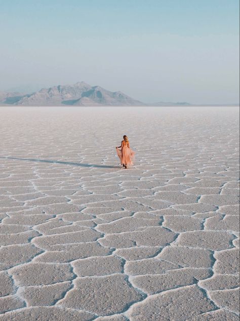 Off Shoulder Prom Dresses, Image Prompts, Salt Flat, Prom Dress Lace, Writing Images, Salt Flats, Us Travel Destinations, Travel Gadgets, Pink Salt