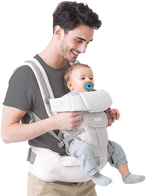 Baby Carrier with Hip Seat 3 in 1 Infant Front Carrier Baby Sling One Size Toddler Wrap from Birth to 16kg (Light Grey) #UK Baby Holder, Ergonomic Baby Carrier, Baby Wishlist, Baby Carrying, Best Baby Carrier, Baby Life Hacks, Baby Sling, Wrap Carrier, Pregnancy Quotes