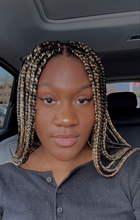 Brown Blonde Box Braids, Braid Highlights, Fierce Hairstyles, Braid Styling, Black Box Braids, Blonde Box Braids, Braids Styles, Blonde Braids, Box Braids Hairstyles For Black Women